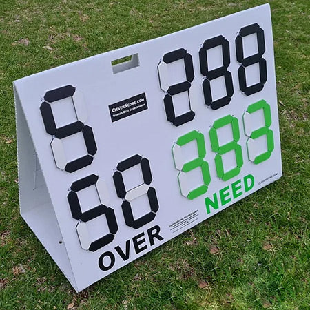 CleverScore Standup Double Sided Manual Cricket Scoreboard