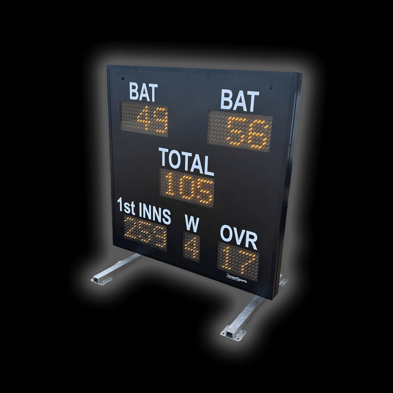 DC15 6" Repeater scoreboard displaying scores and totals with bright LED digits.