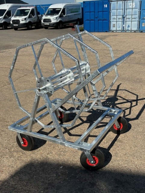 Double Rope Winder for easy storage and transportation of rope coils, featuring durable construction and mobility.