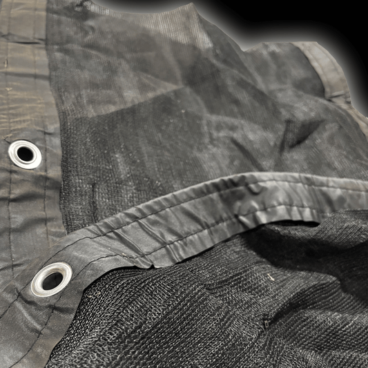 Close-up of 50m x 500mm Anti Vermin Skirt, showcasing the material and grommets for attachment.