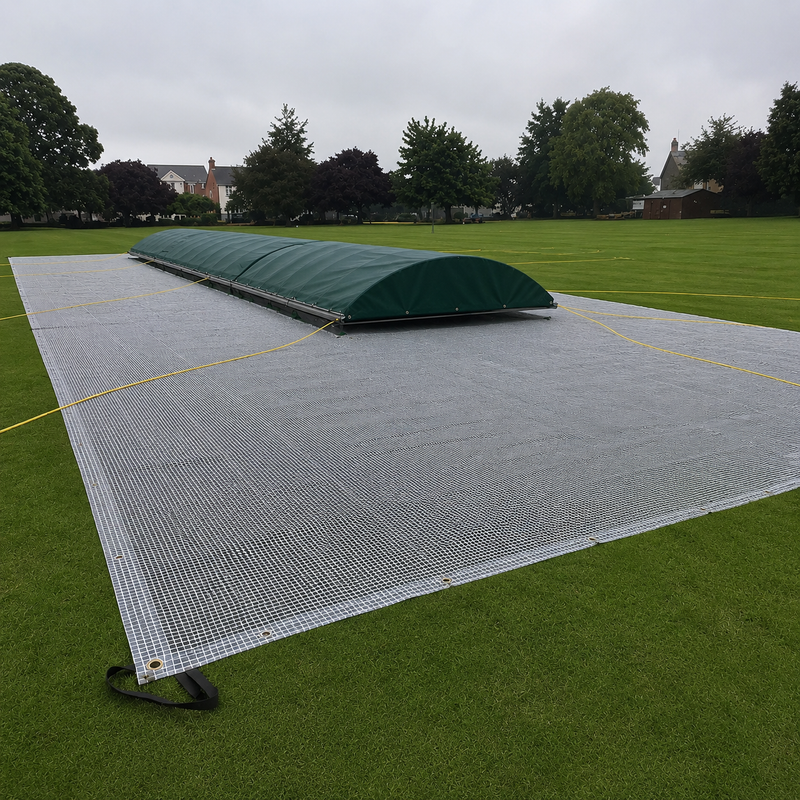 Mobile Cricket Covers With Side Sheets & Bowlers Run Up Sheets