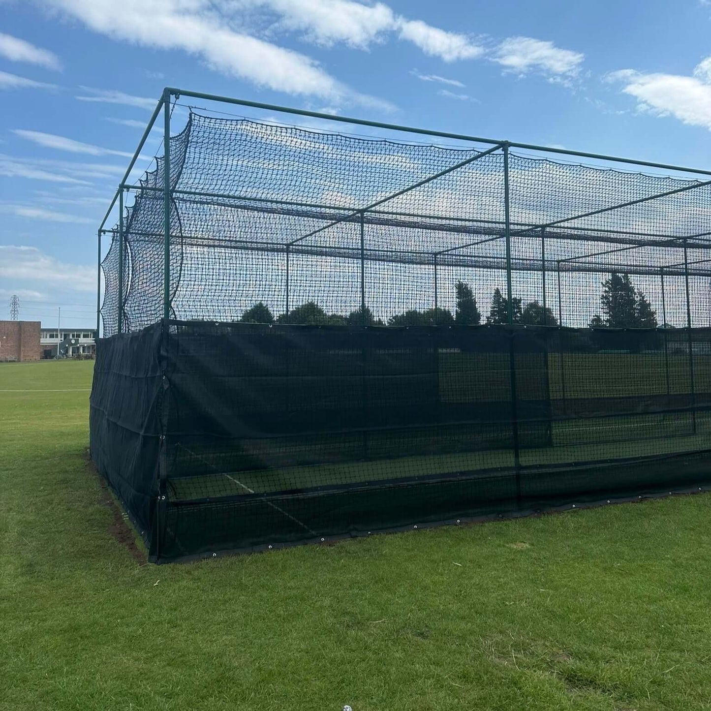 7.35m x 2m Mesh Batting Screen for DIY attachment in a mobile batting cage.