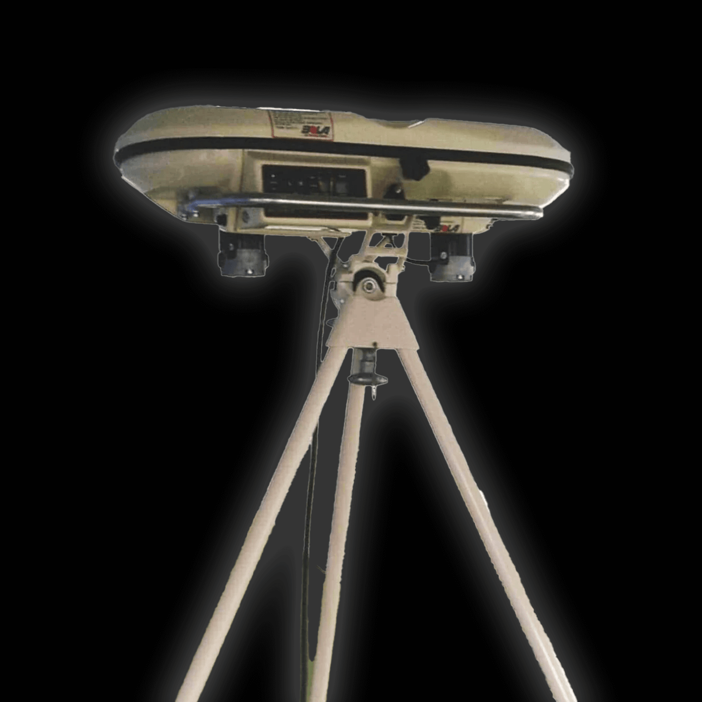 BOLA 2026 Pro Bowling Machine on a tripod, showcasing its advanced design and technology.