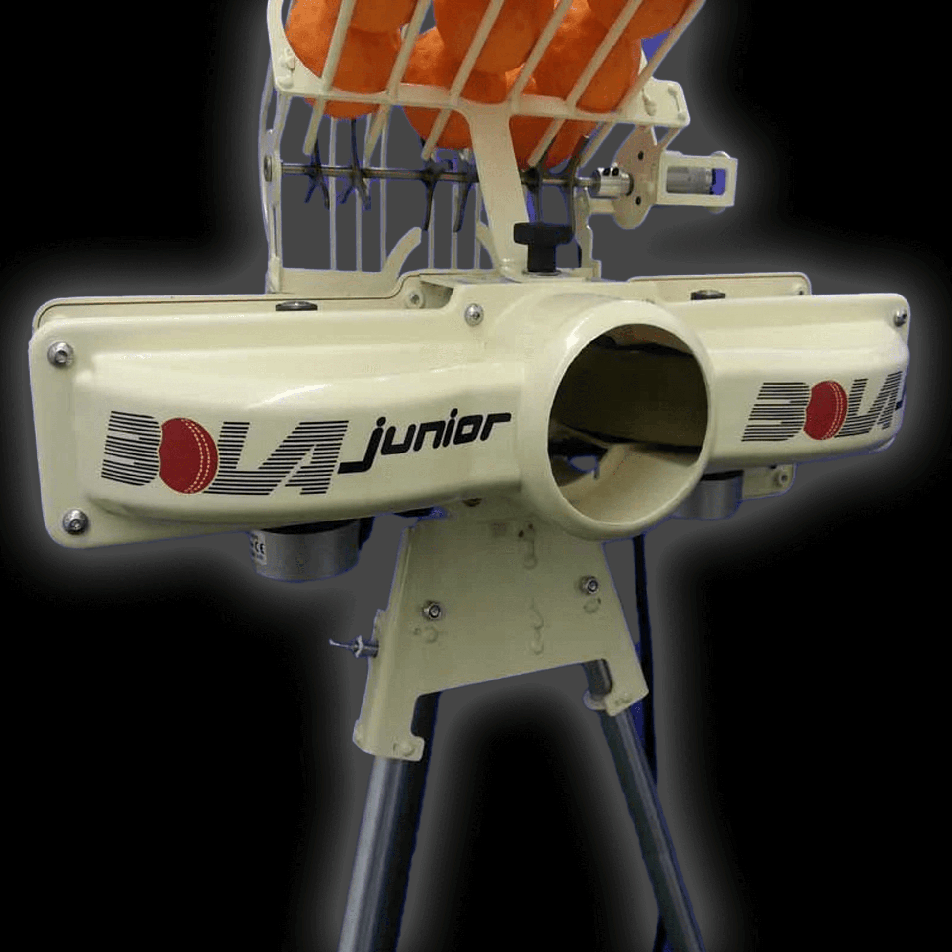 BOLA Junior Package bowling machine with ball feeder and legs for junior bowlers.
