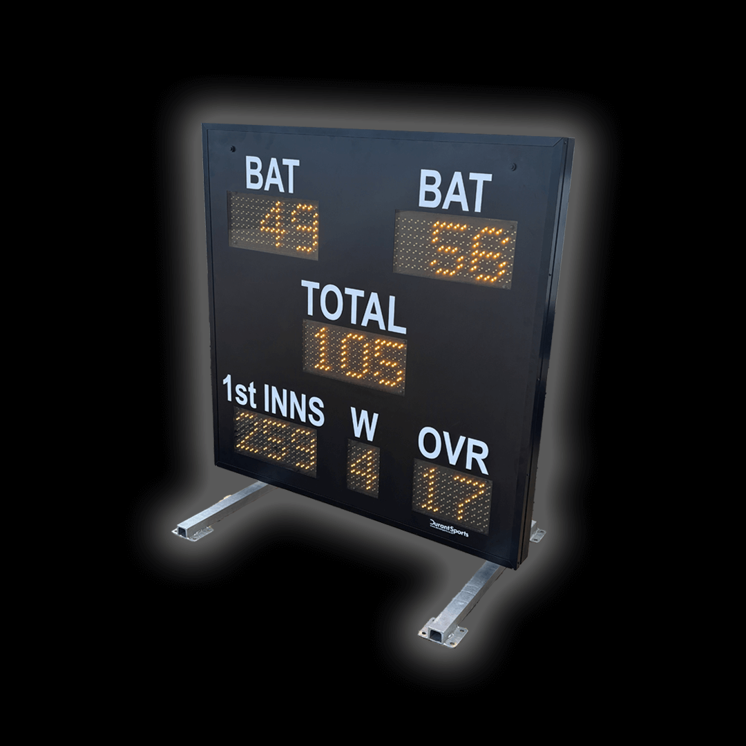 DC15 6" Repeater scoreboard displaying scores and totals with bright LED digits.