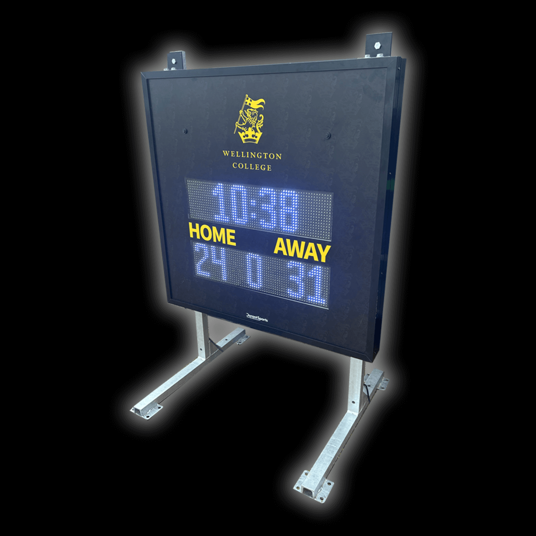 Multi-Sport Scoreboard displaying time, home, and away scores with bright digits for clear visibility.